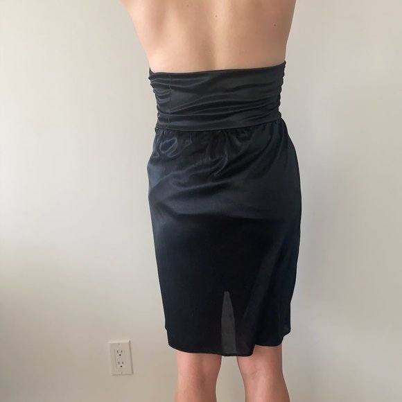 Black Silky Strapless Dress for Prom/Graduation/Weddings - Picture 2 of 2